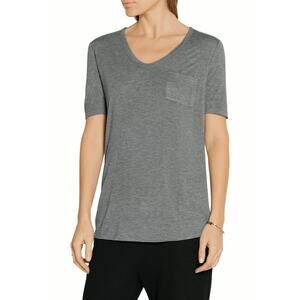 T by Alexander Wang Womens T-Shirt Top Basic Minimalist Layering Gray S NWT